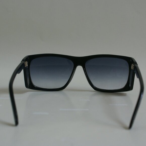 NWT Tru-Vintage 90's Plastic Rectangle w/Side Shield Sunglasses (Black/Wood) - Picture 4 of 5